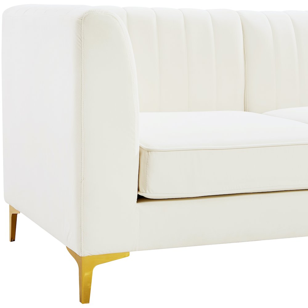 Alina Cream Velvet Modular Sectional