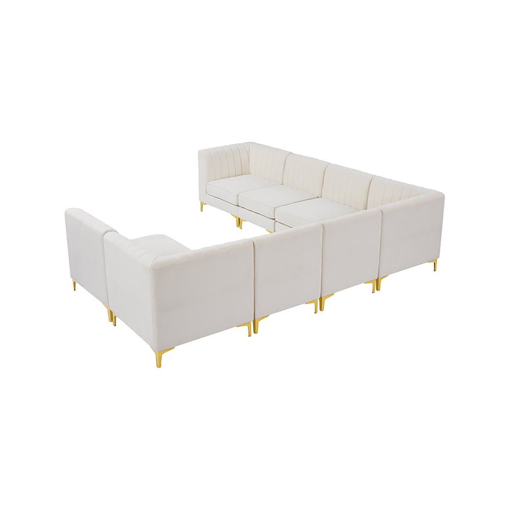 Alina Cream Velvet Modular Sectional