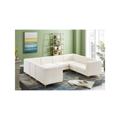 Alina Cream Velvet Modular Sectional