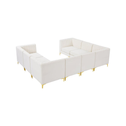 Alina Cream Velvet Modular Sectional
