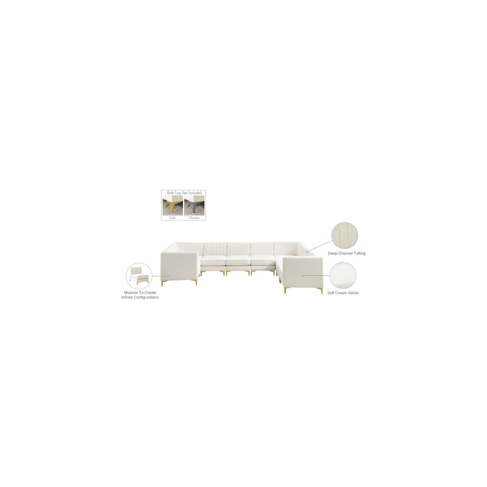 Alina Cream Velvet Modular Sectional