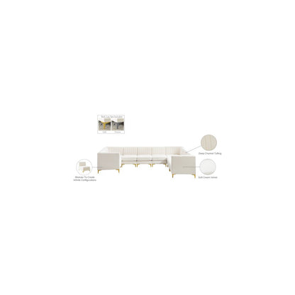 Alina Cream Velvet Modular Sectional