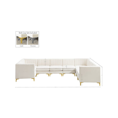 Alina Cream Velvet Modular Sectional