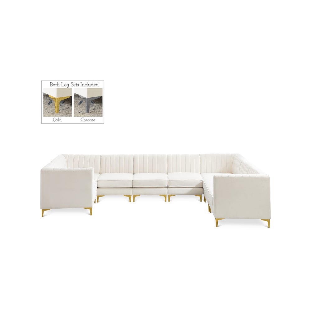 Alina Cream Velvet Modular Sectional