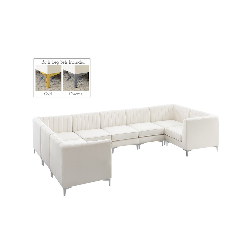 Alina Cream Velvet Modular Sectional