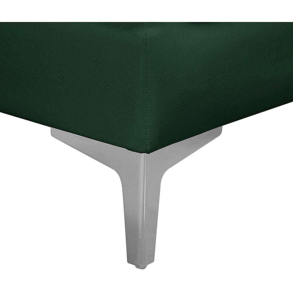 Alina Green Velvet Corner Chair