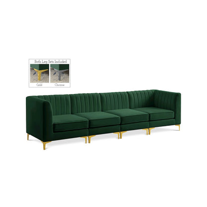 Alina Green Velvet Modular Sofa