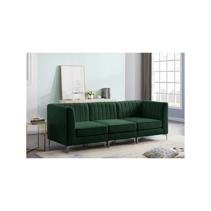 Alina Green Velvet Modular Sofa