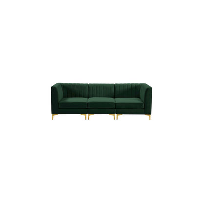 Alina Green Velvet Modular Sofa