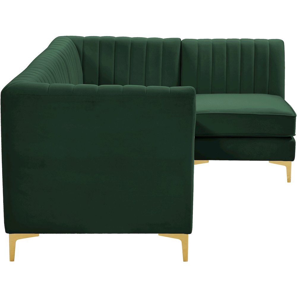 Alina Green Velvet Modular Sectional