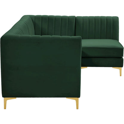 Alina Green Velvet Modular Sectional