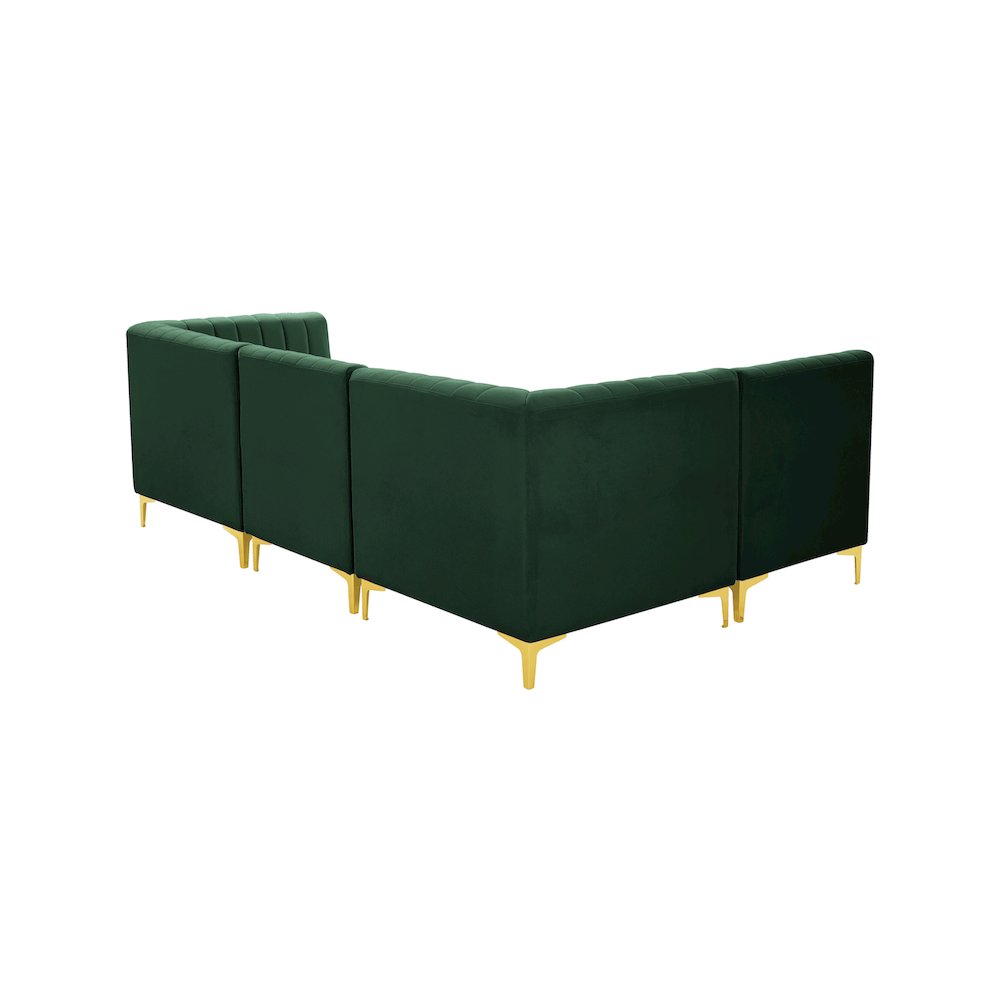 Alina Green Velvet Modular Sectional