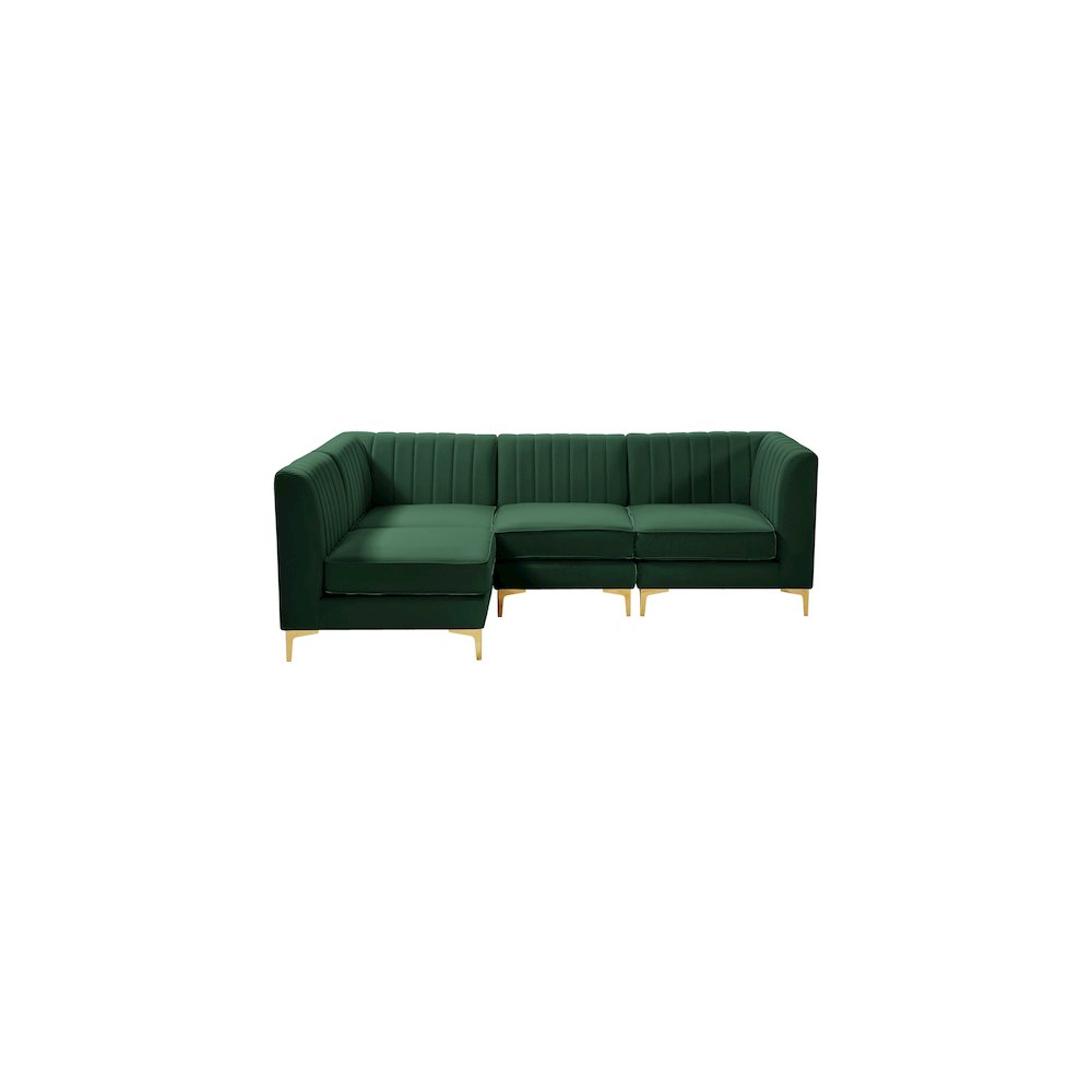 Alina Green Velvet Modular Sectional