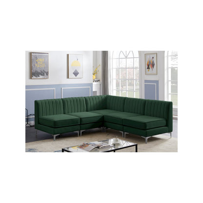 Alina Green Velvet Modular Sectional