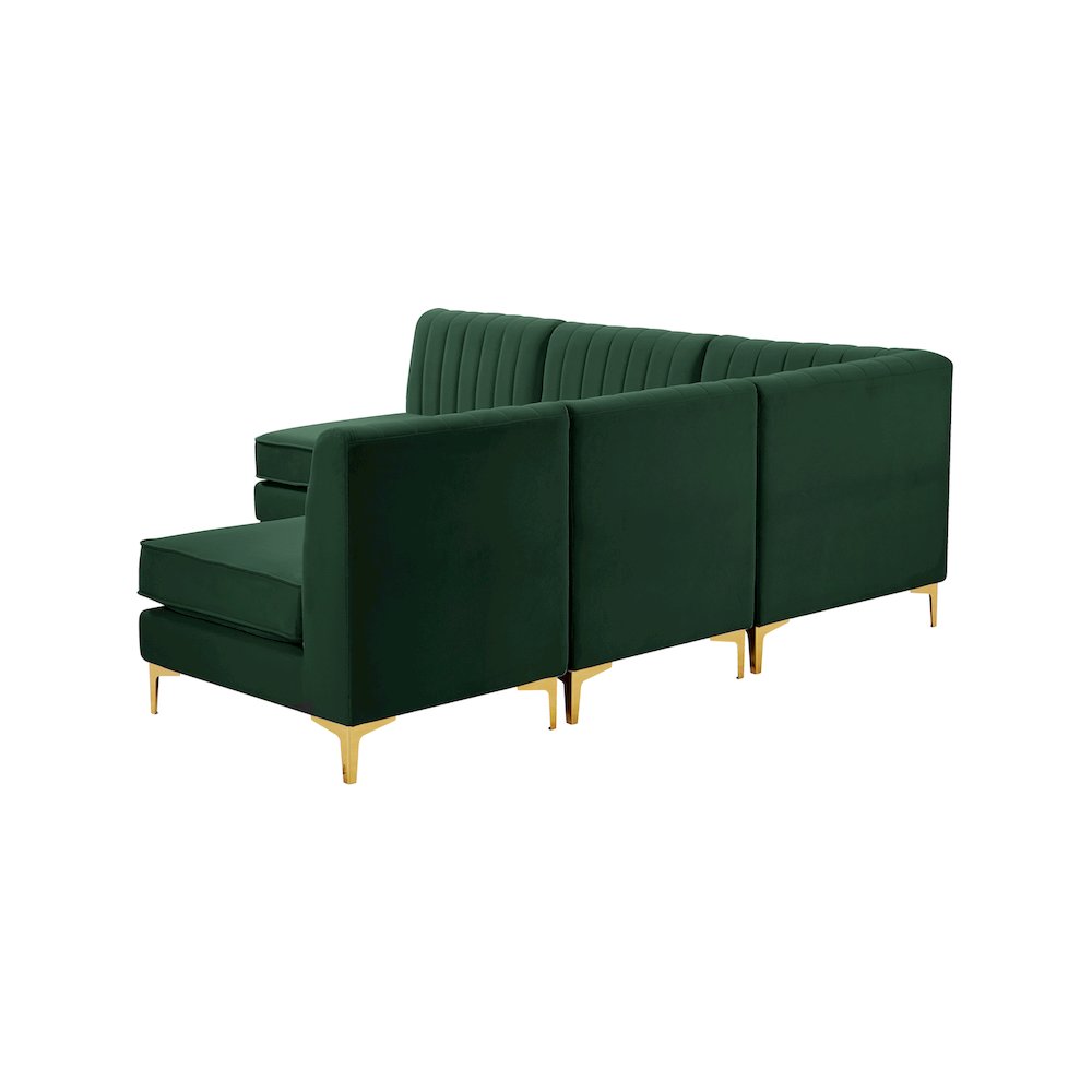 Alina Green Velvet Modular Sectional