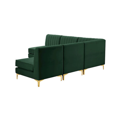 Alina Green Velvet Modular Sectional