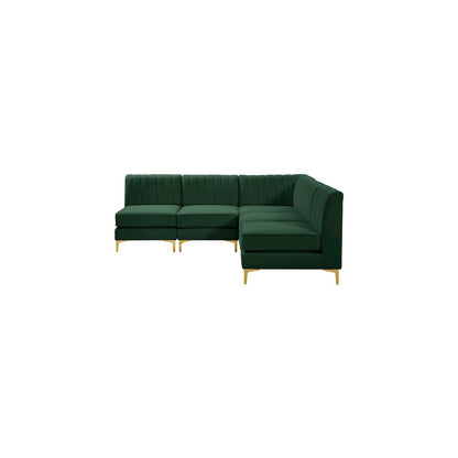 Alina Green Velvet Modular Sectional