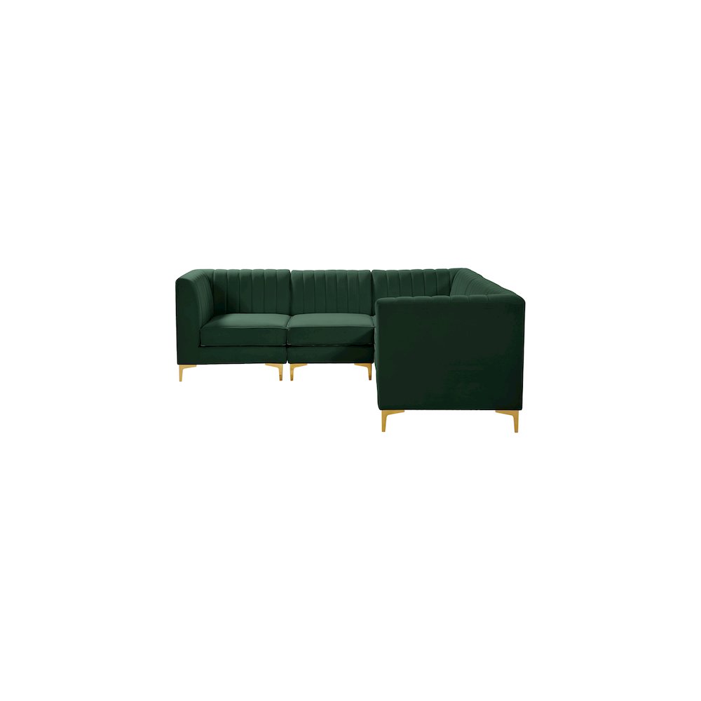 Alina Green Velvet Modular Sectional