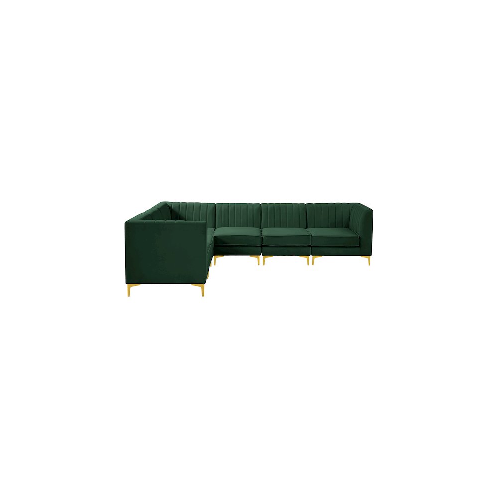 Alina Green Velvet Modular Sectional