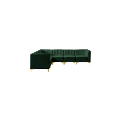 Alina Green Velvet Modular Sectional