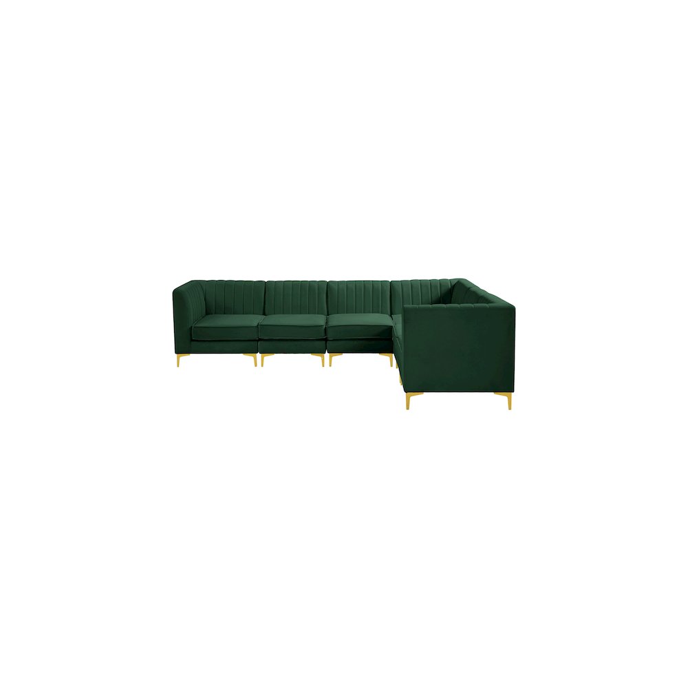 Alina Green Velvet Modular Sectional