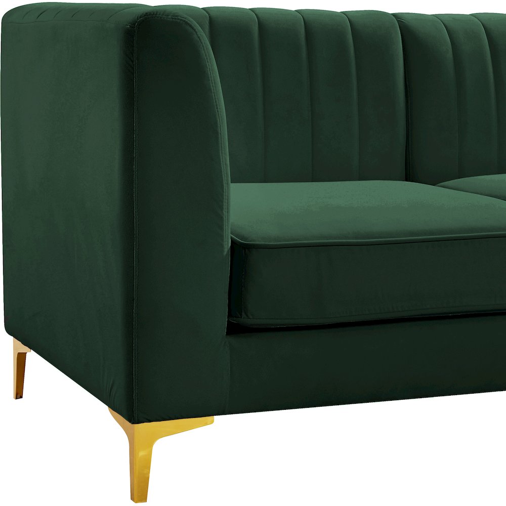 Alina Green Velvet Modular Sectional
