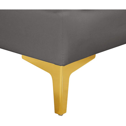 Alina Grey Velvet Armless Chair