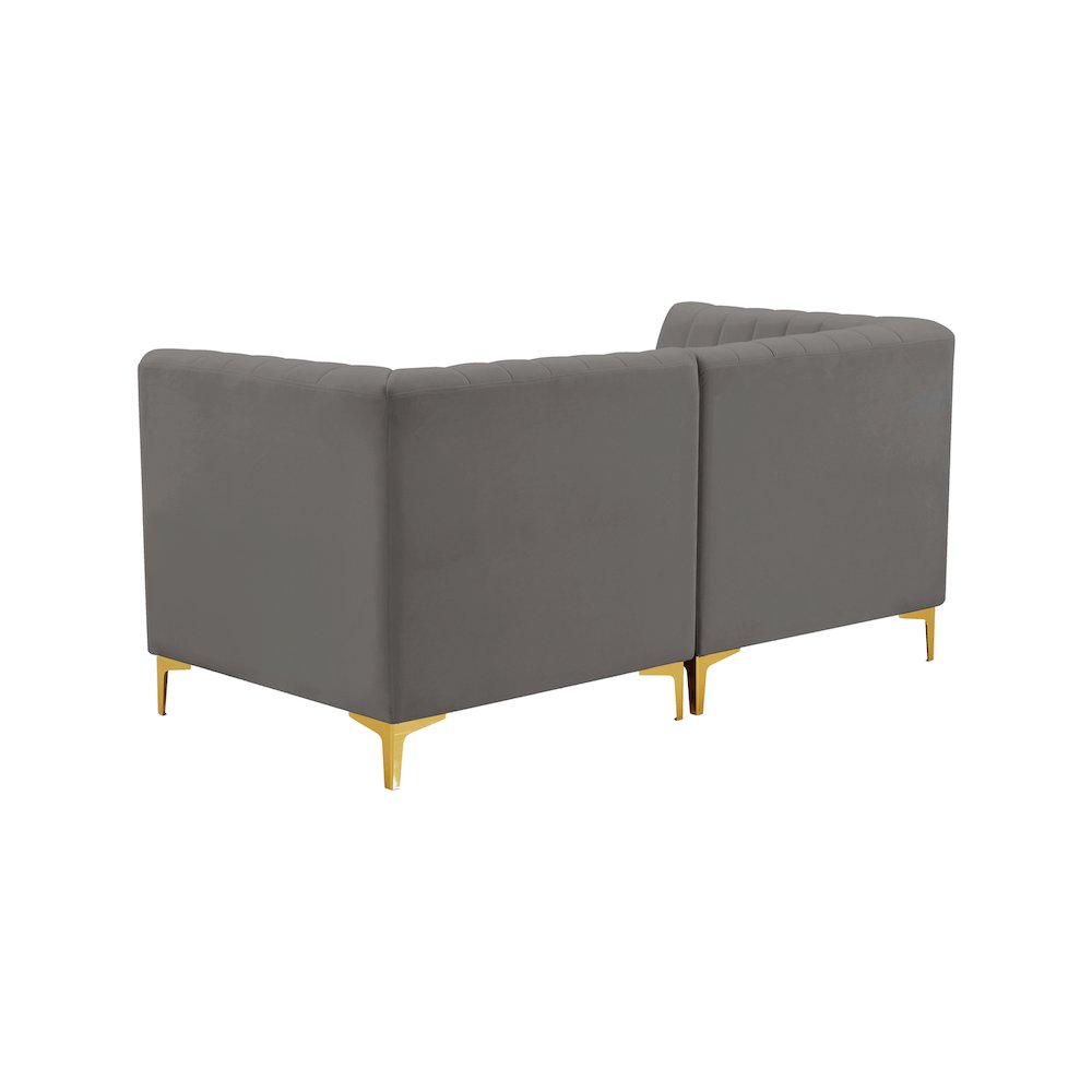 Alina Grey Velvet Modular Sofa