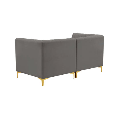 Alina Grey Velvet Modular Sofa