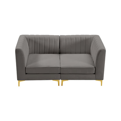 Alina Grey Velvet Modular Sofa