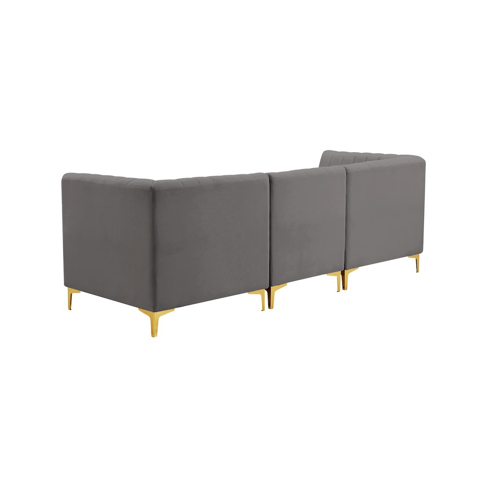 Alina Grey Velvet Modular Sofa