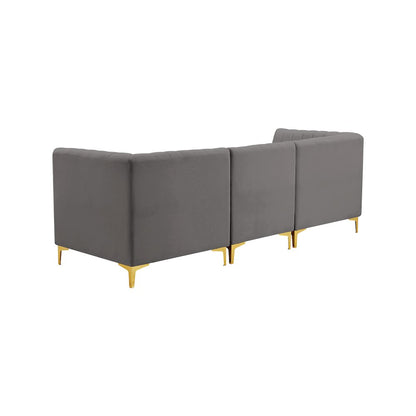 Alina Grey Velvet Modular Sofa
