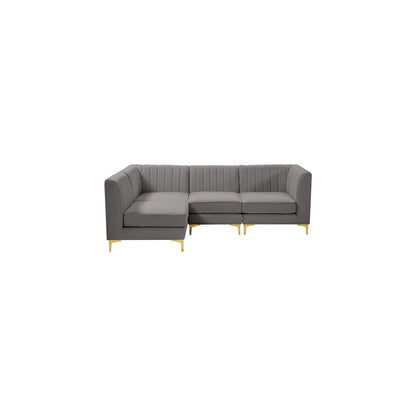 Alina Grey Velvet Modular Sectional