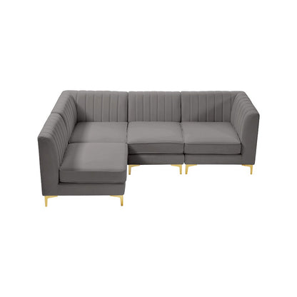 Alina Grey Velvet Modular Sectional