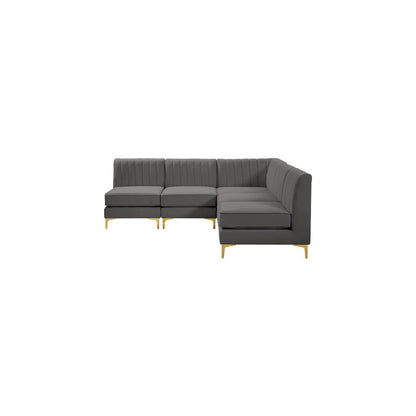 Alina Grey Velvet Modular Sectional