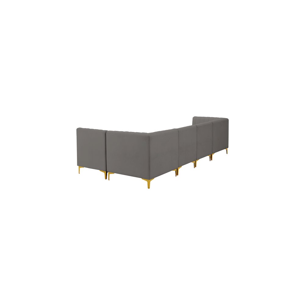 Alina Grey Velvet Modular Sectional