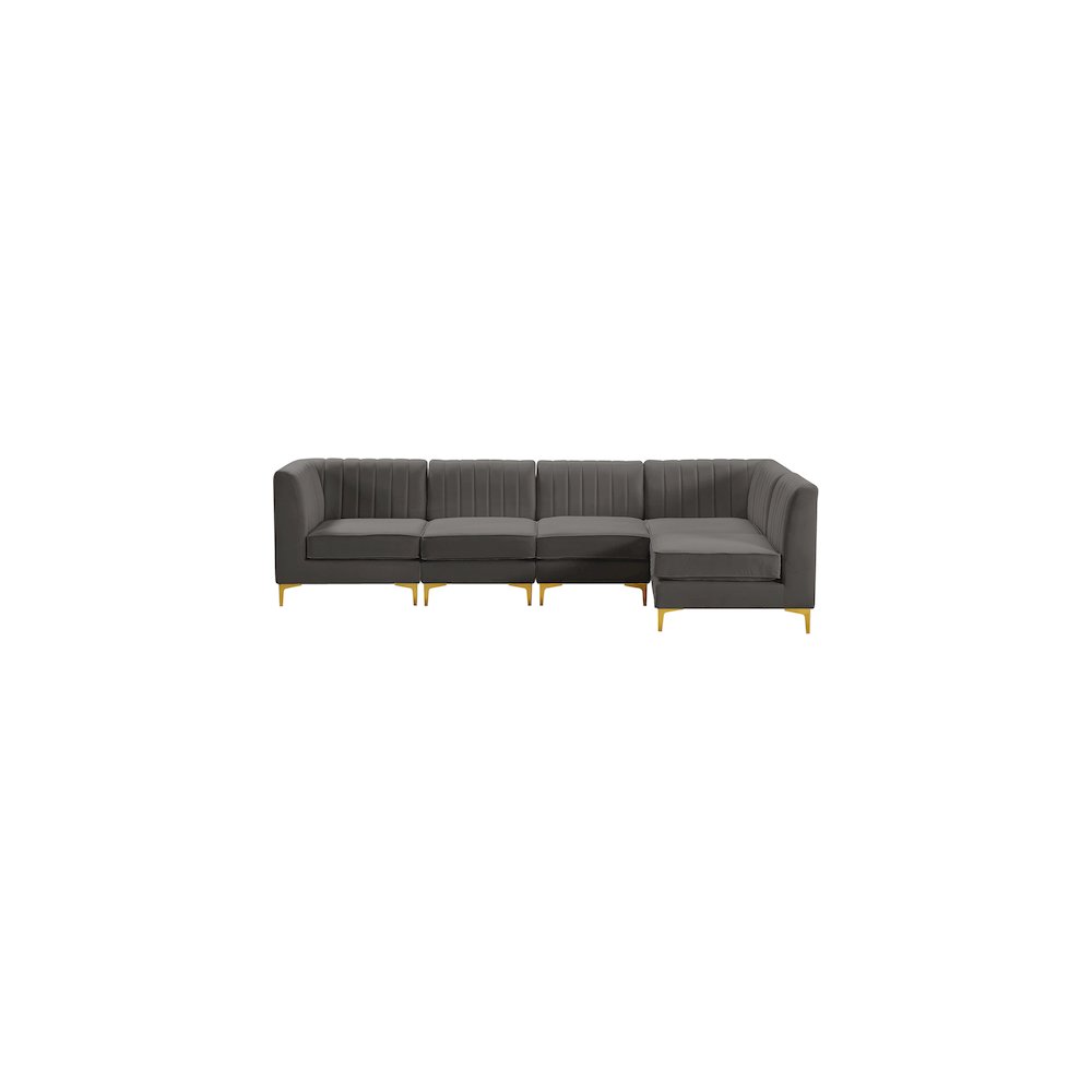 Alina Grey Velvet Modular Sectional