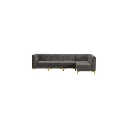 Alina Grey Velvet Modular Sectional