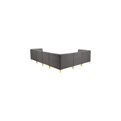 Alina Grey Velvet Modular Sectional