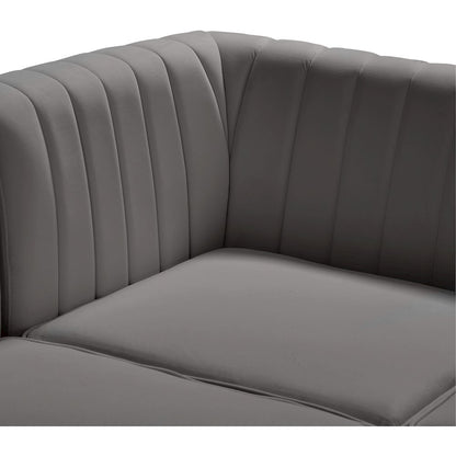 Alina Grey Velvet Modular Sectional