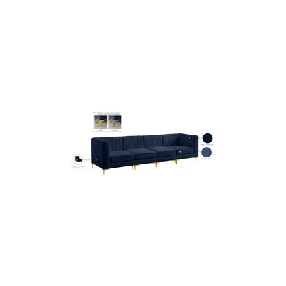 Alina Navy Velvet Modular Sofa