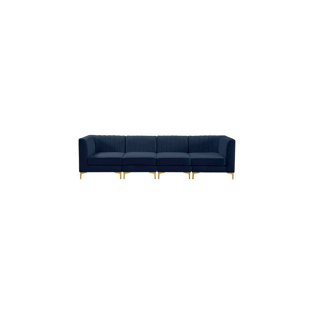 Alina Navy Velvet Modular Sofa