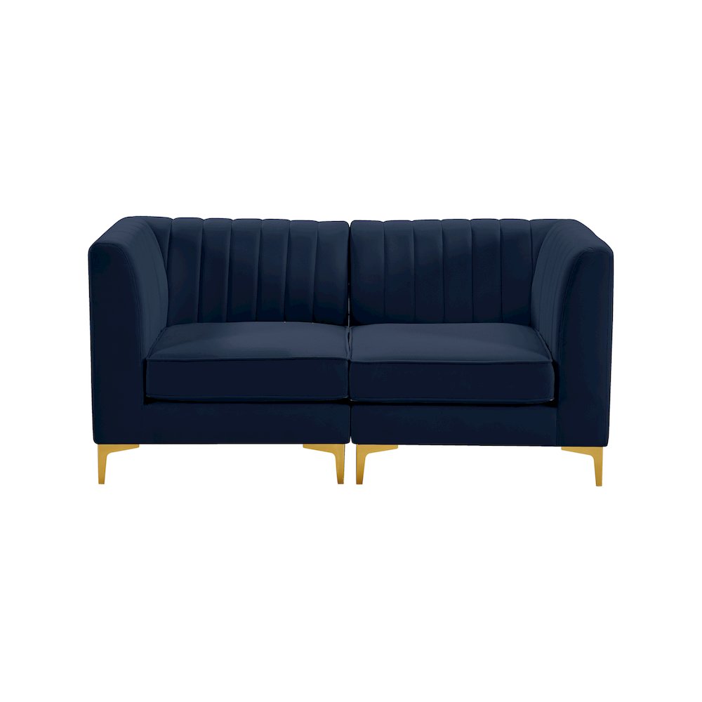 Alina Navy Velvet Modular Sofa