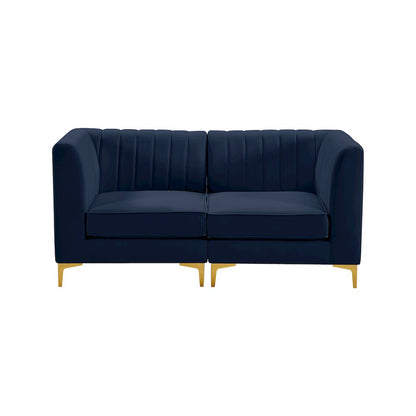 Alina Navy Velvet Modular Sofa