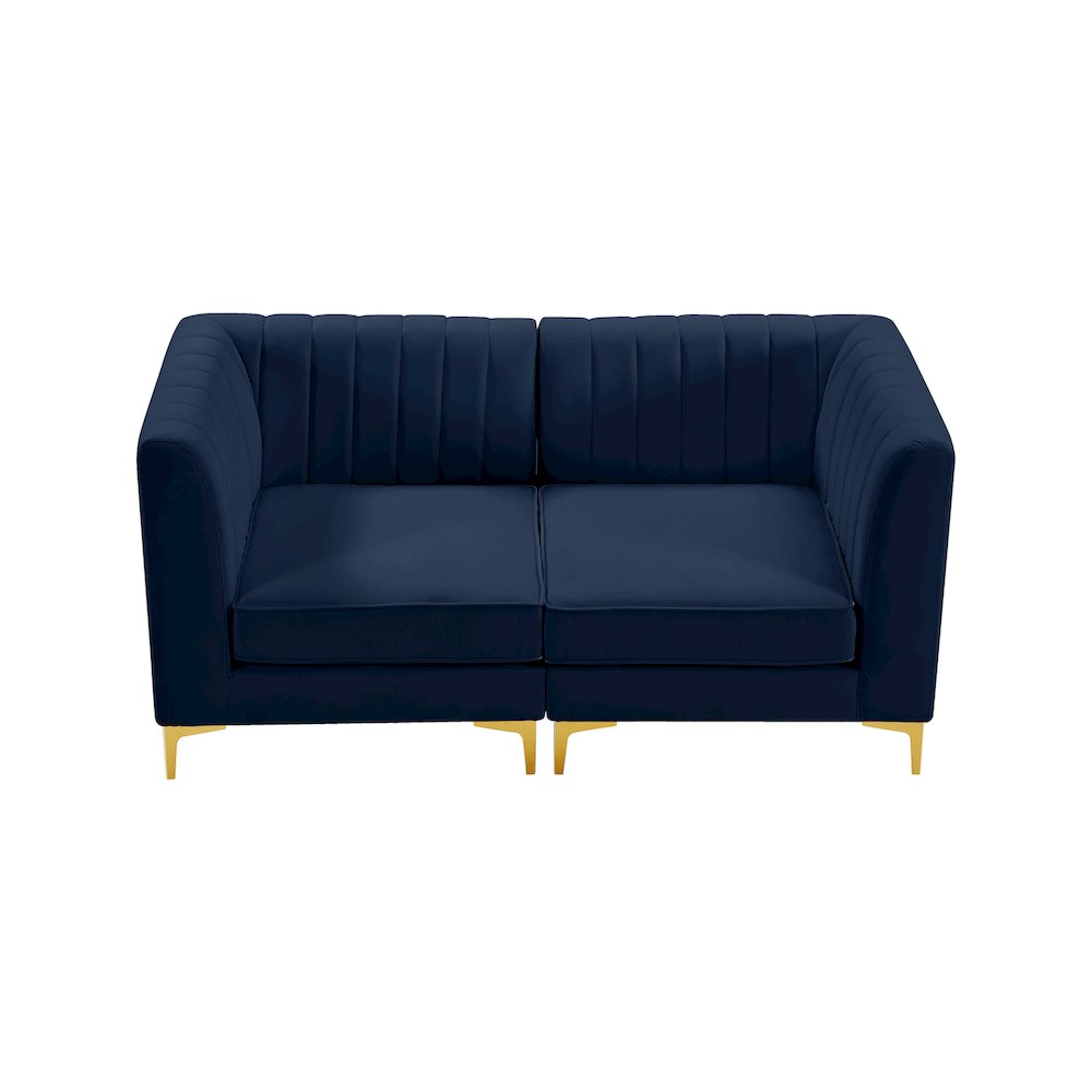 Alina Navy Velvet Modular Sofa