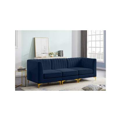 Alina Navy Velvet Modular Sofa