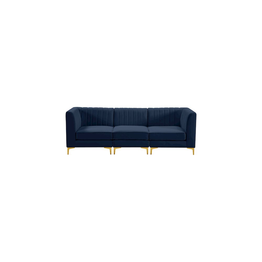 Alina Navy Velvet Modular Sofa