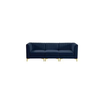 Alina Navy Velvet Modular Sofa