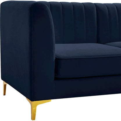 Alina Navy Velvet Modular Sectional