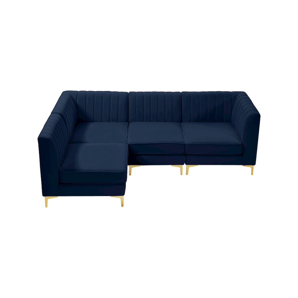 Alina Navy Velvet Modular Sectional